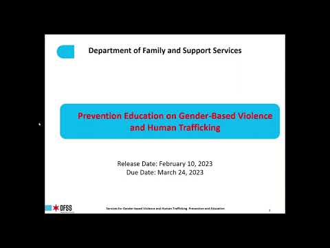 DFSS Domestic Violence Services Prevention Education on Gender based Violence and Human Trafficking