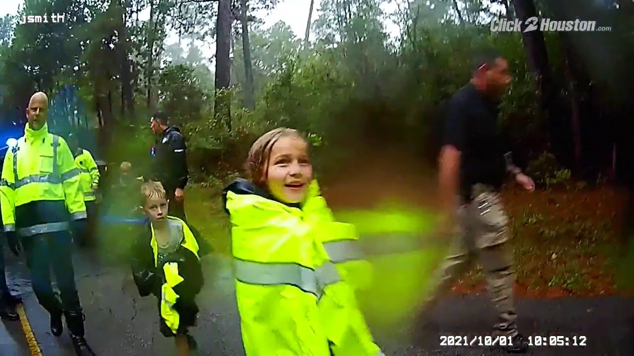 ‘I got ‘em!’: Bodycam video captures moment police discover 3 children lost in woods