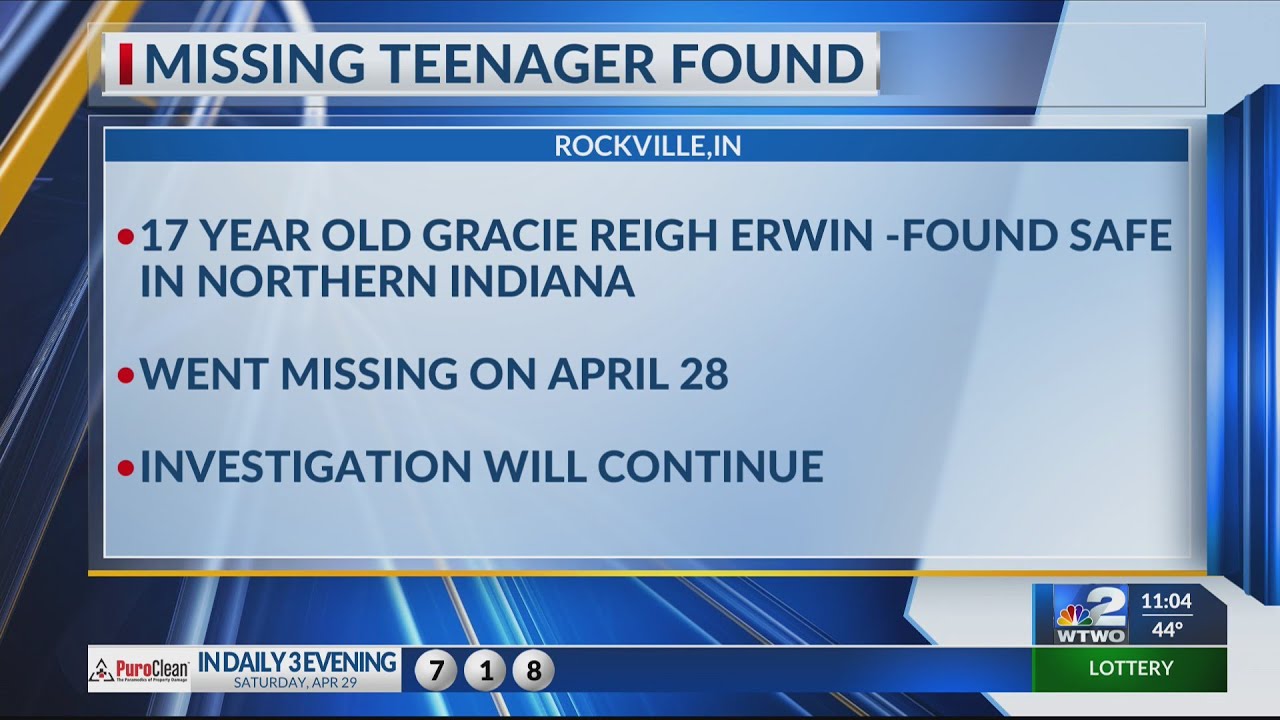 17 year old missing teenager found safe in northern Indiana