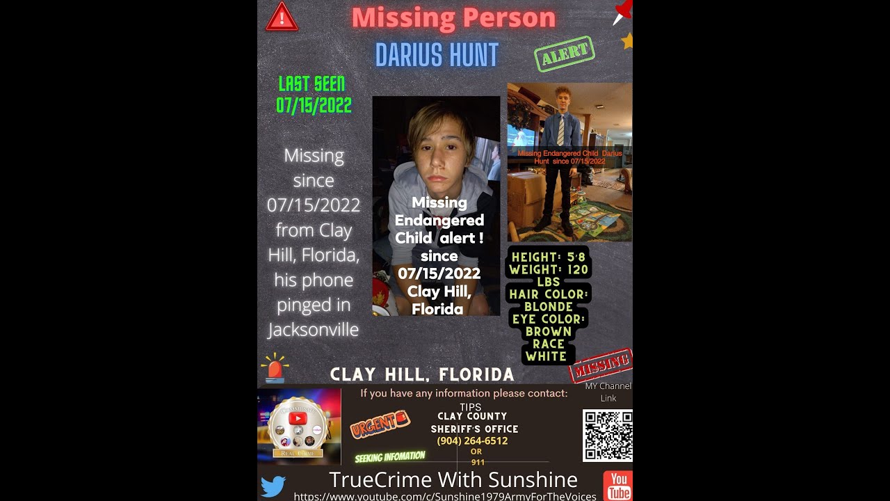 **ENDANGERED JUVENILE** 14 YEAR OLD DARIUS HUNT IS MISSING AND WITHOUT HIS MEDICATION!!