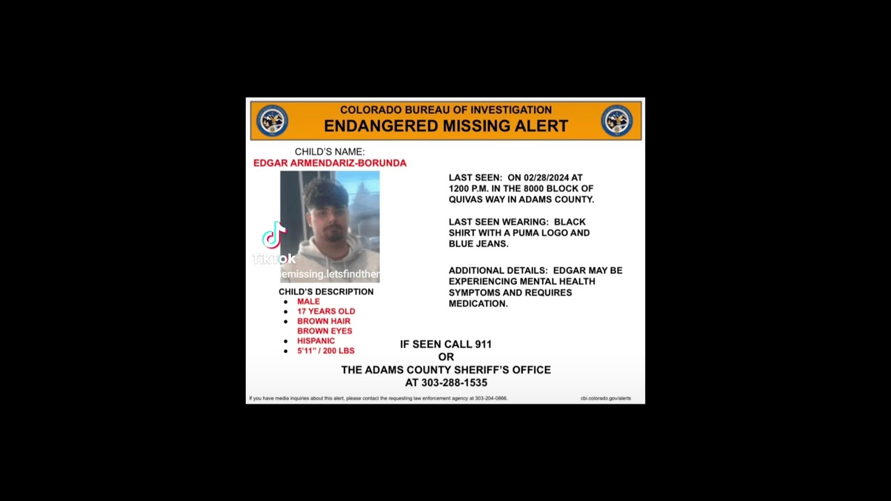 Missing ENDANGERED Juvenile EDGAR ARMENDARIZ-BORUNDA- From Adams County, Colorado #missingperson