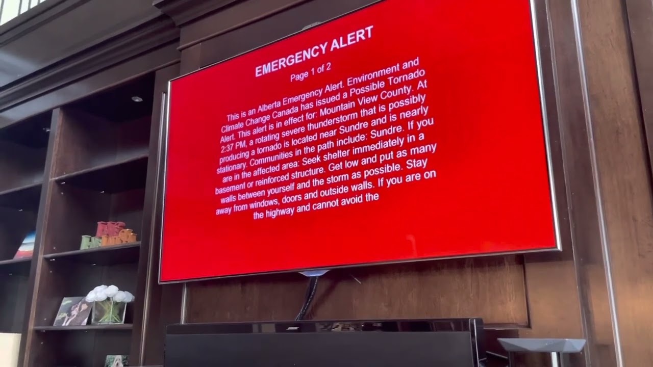 Alberta Emergency Alert – Possible Tornado Alert July 7, 2022 EAS #13