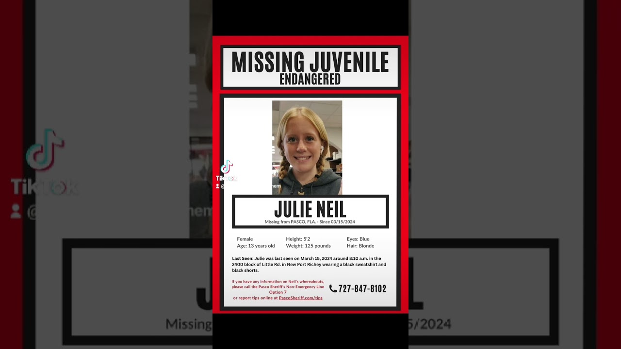 Missing ENDANGERED Person- JULIE NEIL #pasco #missing #florida #missingperson