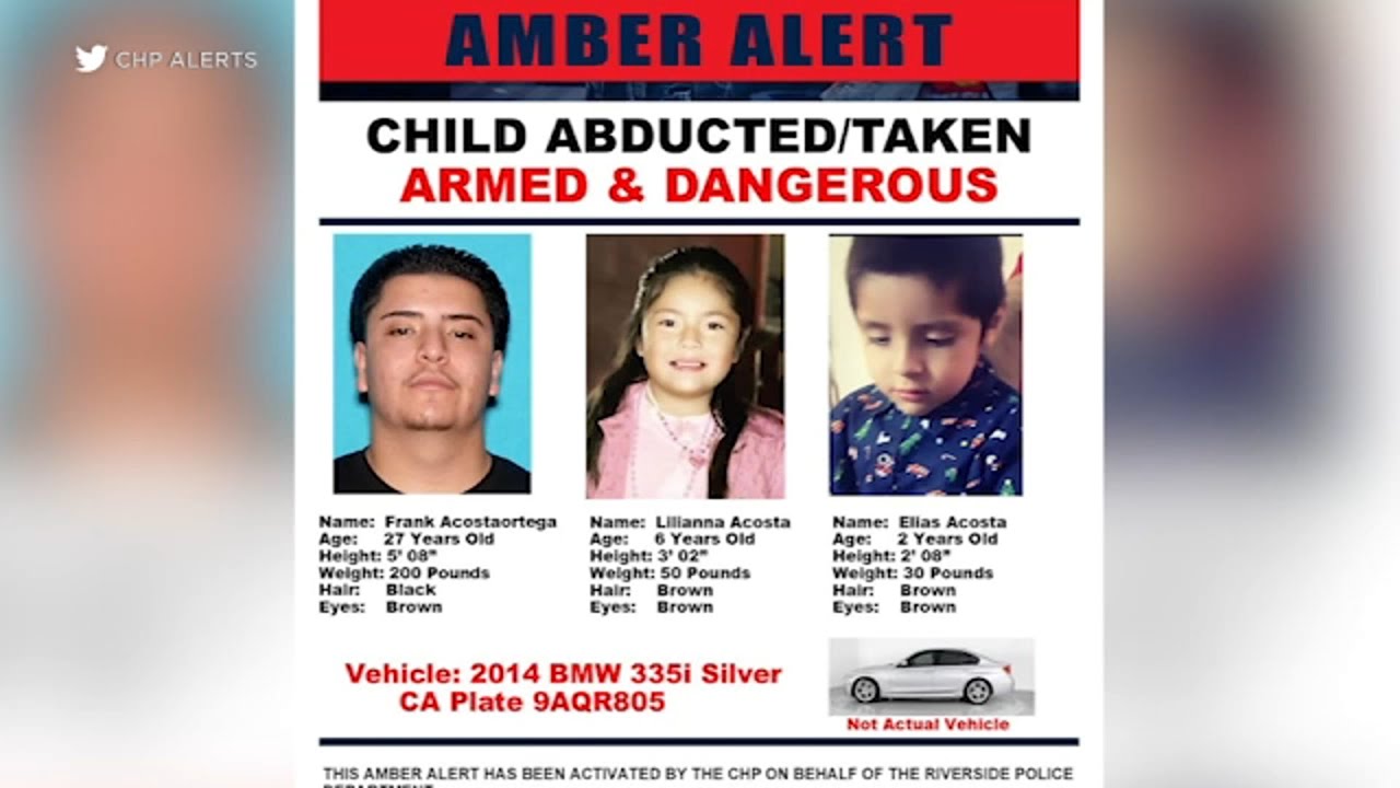 Amber Alert issued for 2 children allegedly taken by father in Riverside