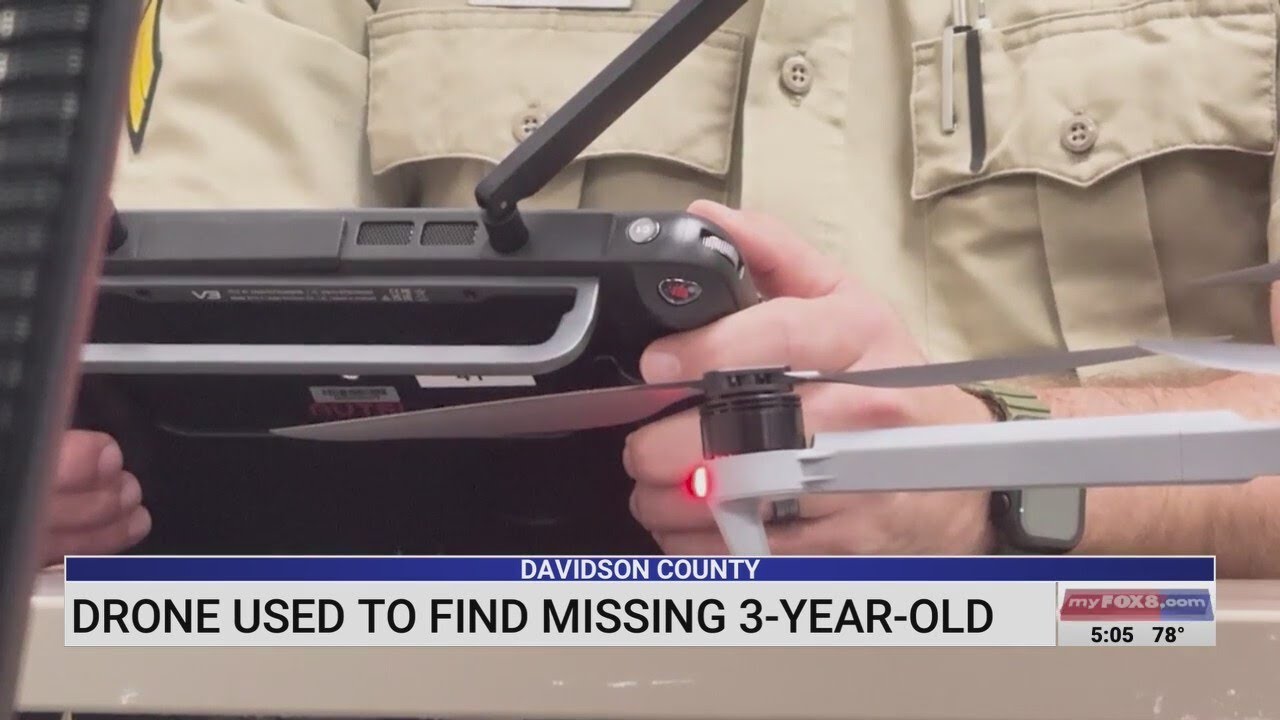 Drone used to find missing 3-year-old in Davidson County
