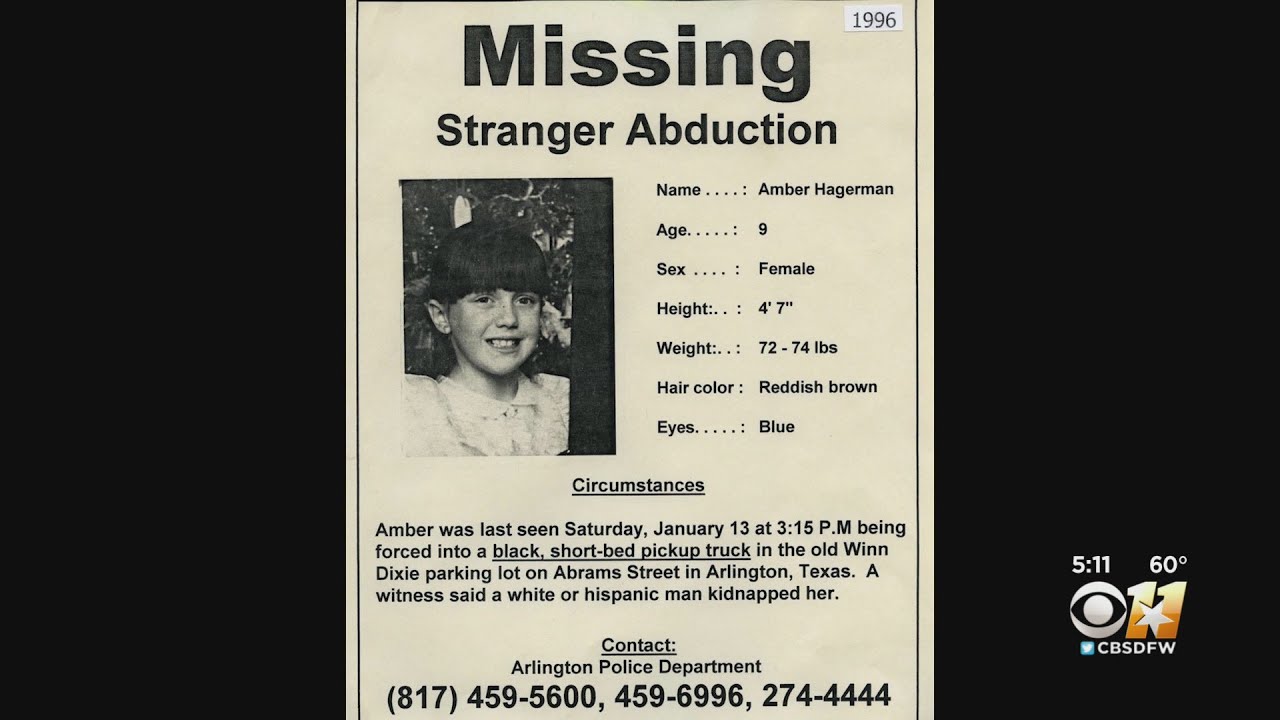 Arlington Police Hoping New DNA Technology Can Help Find Suspect In Amber Hagerman Case