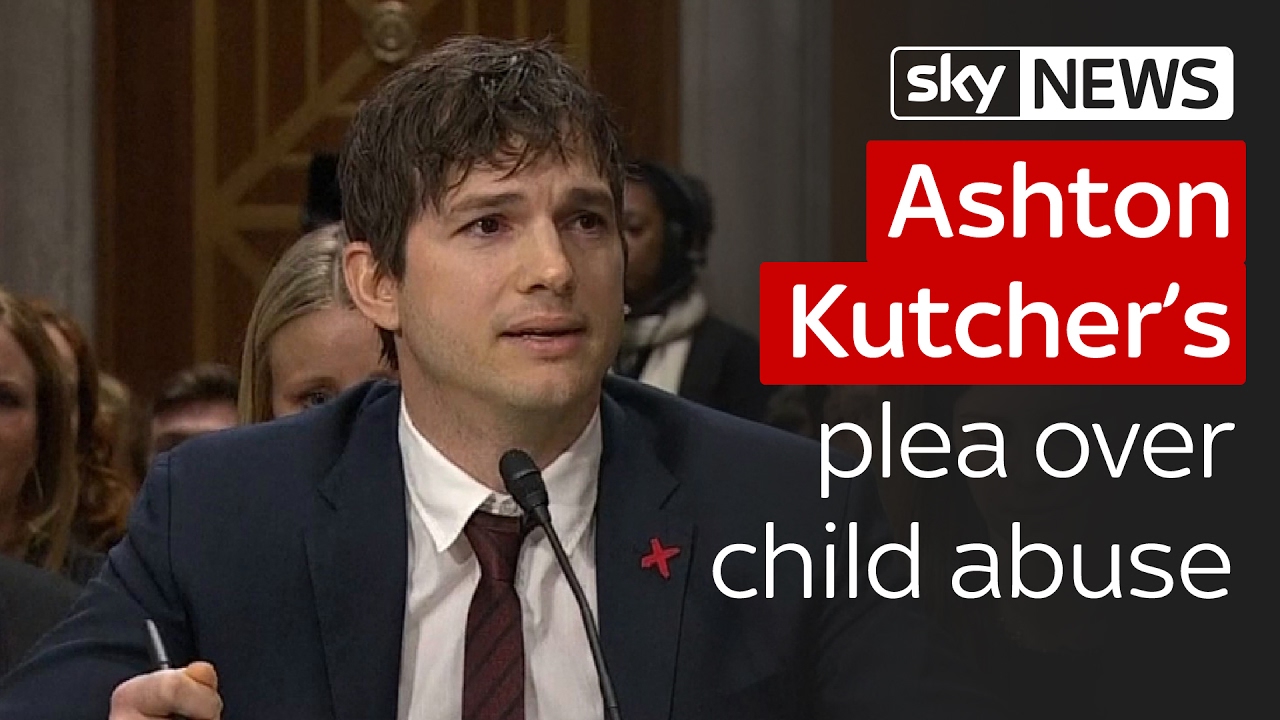 Ashton Kutcher’s emotional call for “fight” to end child sex trafficking