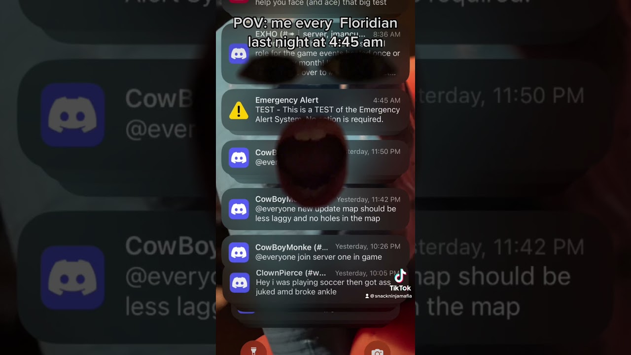 Every Florida person last night getting a test amber alert at 4am #fypシ #funny these scared me bad