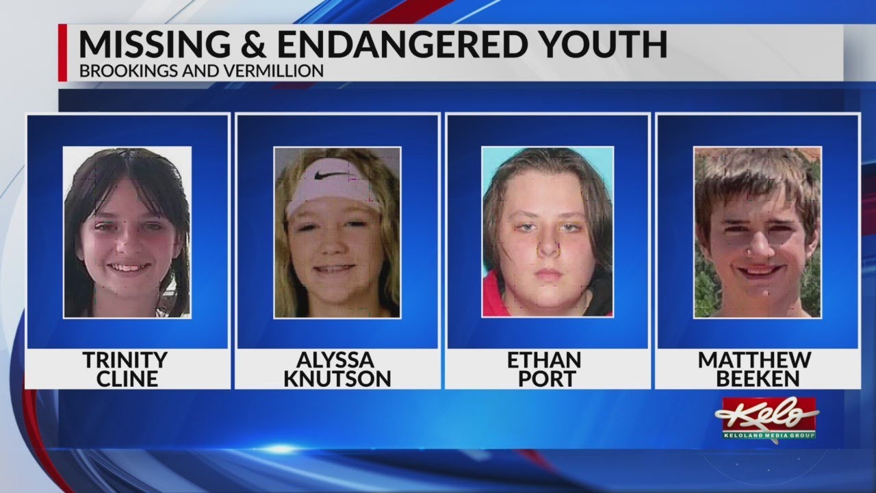 Authorities say 4 youth from Brookings, Vermillion areas are endangered and missing