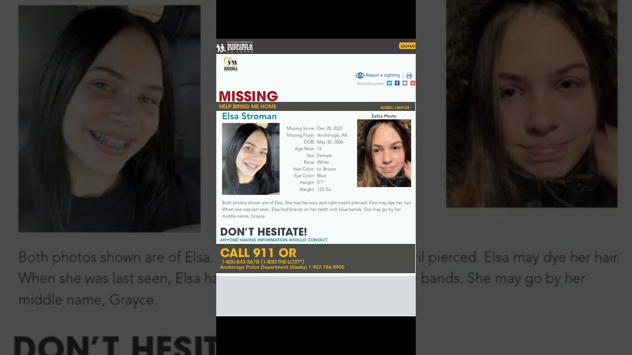 Featuring missing children from Alabama and Alaska from NCMEC #shorts #missing