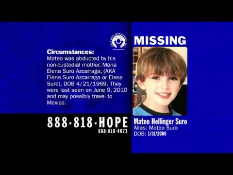 International Child Abduction: Mateo Hellinger Suro (Child Has Been Located)