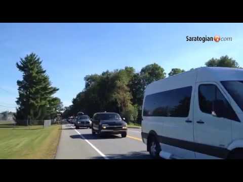 The bikers come in for missing and exploited children bike ride! At geyser elementary