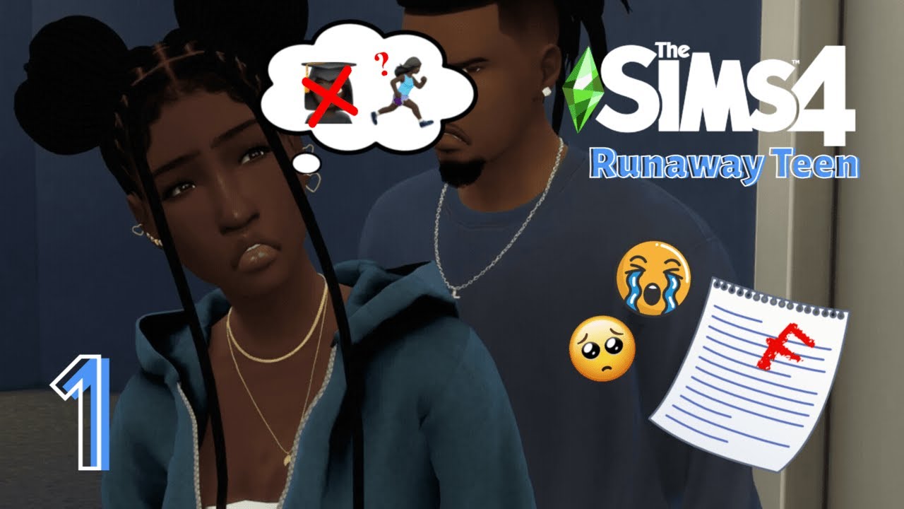 The Great Escape 🏃🏿♀️💨| Runaway Teen Challenge #1 | The Sims 4