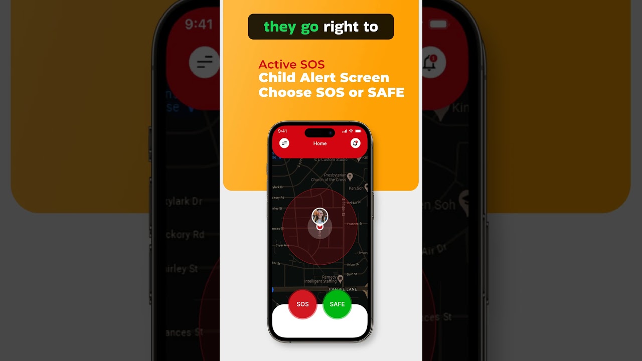 Active SOS: How the child sends an Alert and what the Parent or others that get the alert see….