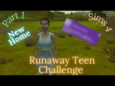 Sims 4 Runaway Teen Challenge – Part 1 – New Home