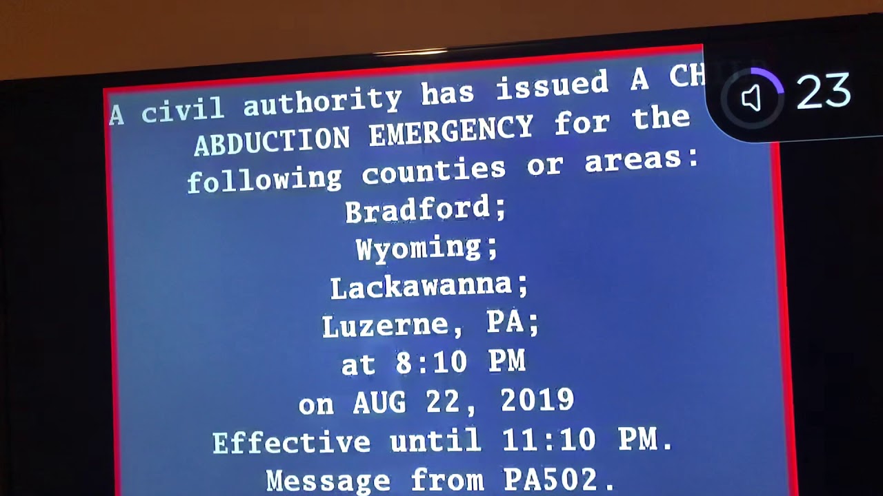 EAS #395 Child Abduction Emergency For Shippensburg PA