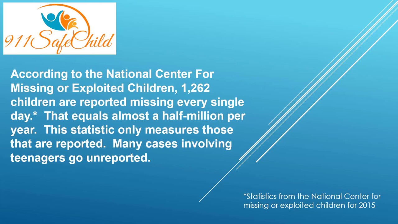 Missing Children Problem Presented by 911SafeChild