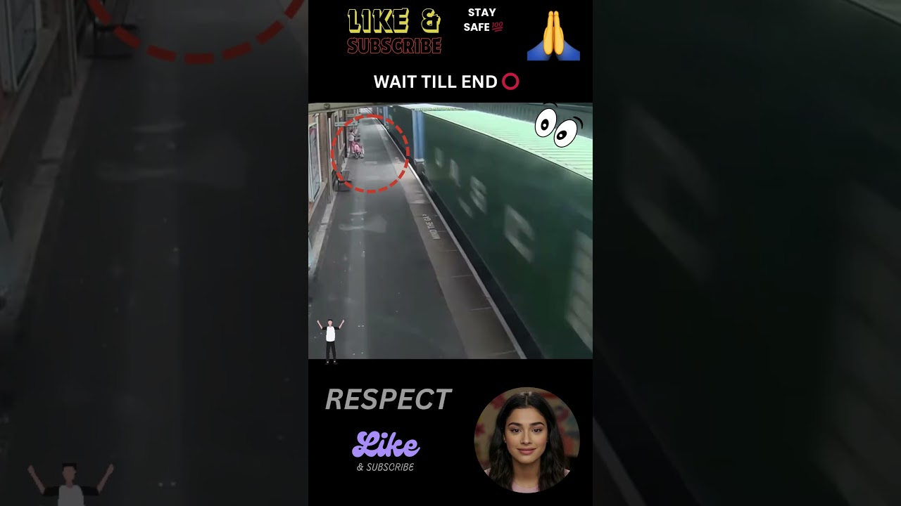 Train Hits Baby Stroller — But Baby Wasn’t Inside 😱🙏 | Lucky Escape #Shorts