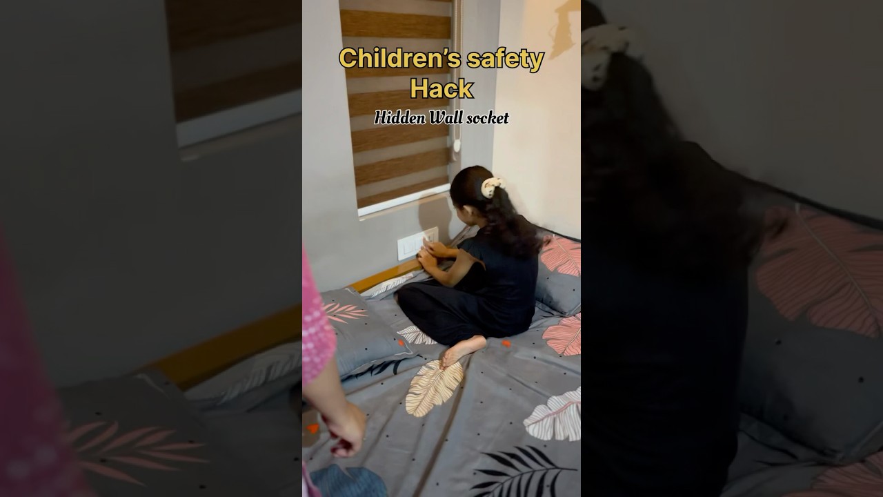 Children’s safety hack❗️| safety alert 🚨 | hidden wall socket #babyshorts #kidsvideo #safty #ideas