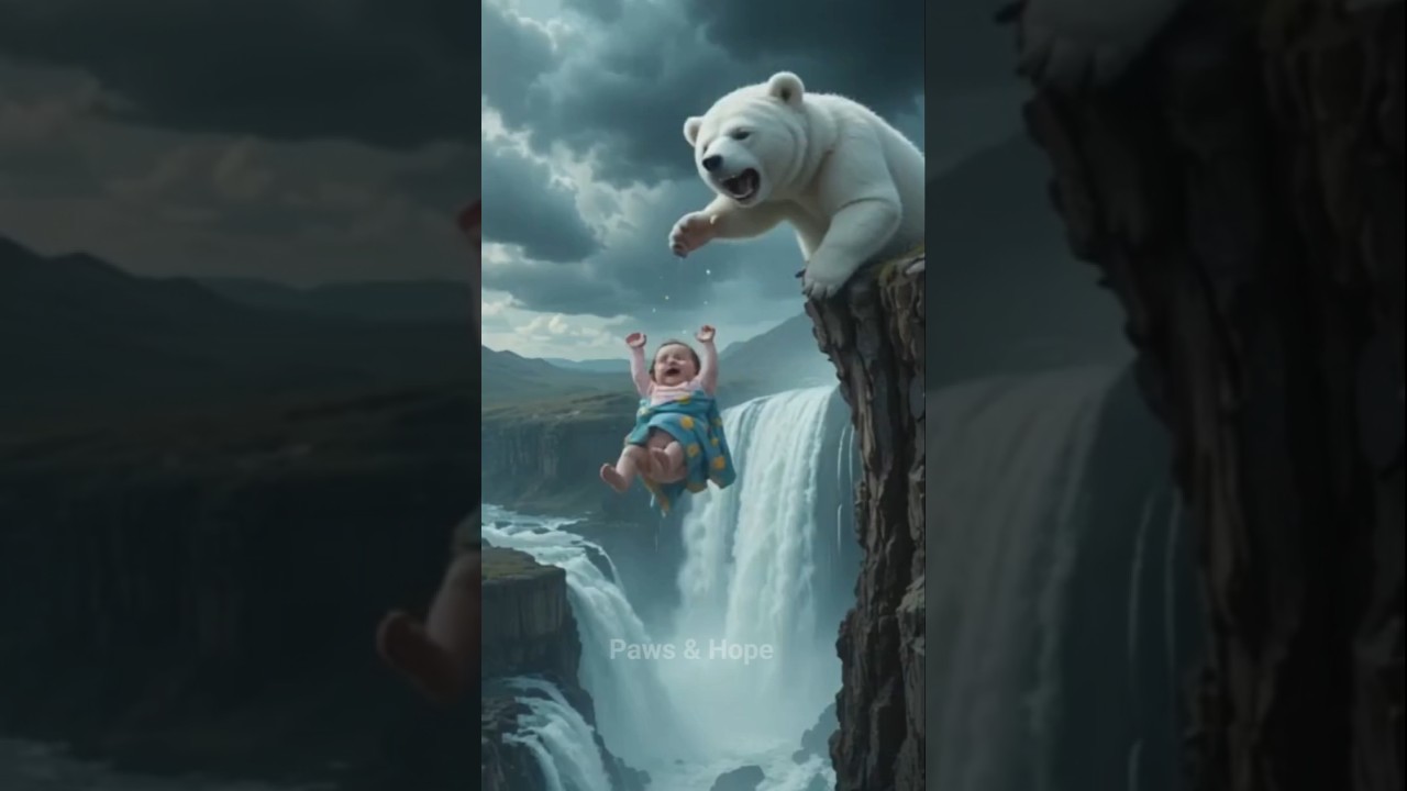 Fearless Bear Saves a Lost Child in the Wild! #shorts #bravebear