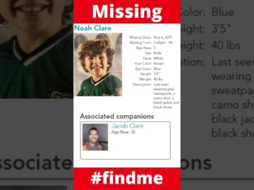 10 Seconds Could Help #findme | Noah Clare | Missing and Exploited Kids | #Shorts