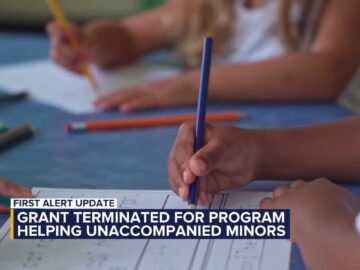 Grant terminated for program helping unaccompanied minors