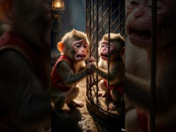 They Kidnapped His Sister This Baby Monkey Never Gave Up 🐒💔 #shorts #shortsfeed #lostmonkey #rescue