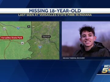 Crews searching for missing 18-year-old at Versailles State Park