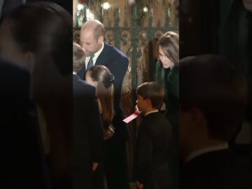 Princess Kate Arrives with Prince William and Children for Christmas Carol Service