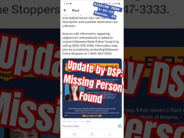 Update by DSP: #Missing 14 yr old Found – #missingteen #Delaware @ncmec #missingpersons