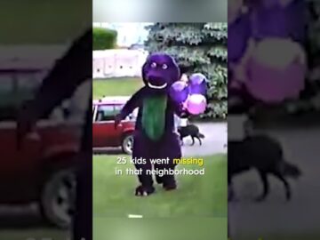 Missing kids were all last seen with Barney The Dinosaur… 😱