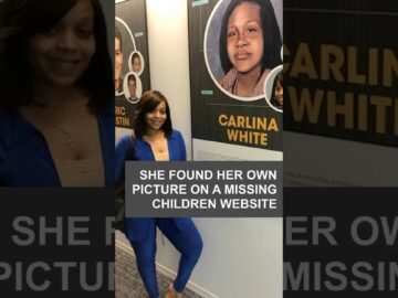 She found her own picture on a missing children website