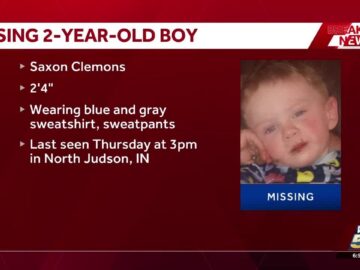 AMBER Alert issued out of Indiana for 2-year-old last seen Thursday afternoon