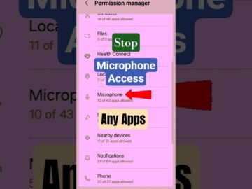 Stop microphone access for any Apps? #shortsfeed #microphonesettings