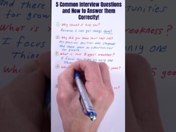 5 Common Interview Questions and How to Answer Them Correctly 😇