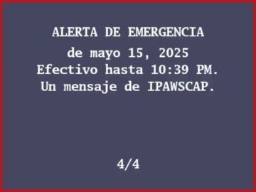 Emergency Alert System – Child Abduction Emergency – 5/15/25 4:40pm
