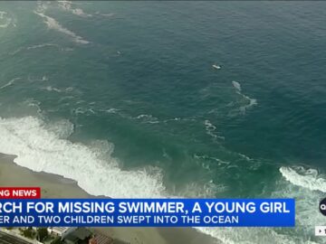 Young girl missing after mother, children swept into ocean in Laguna Beach