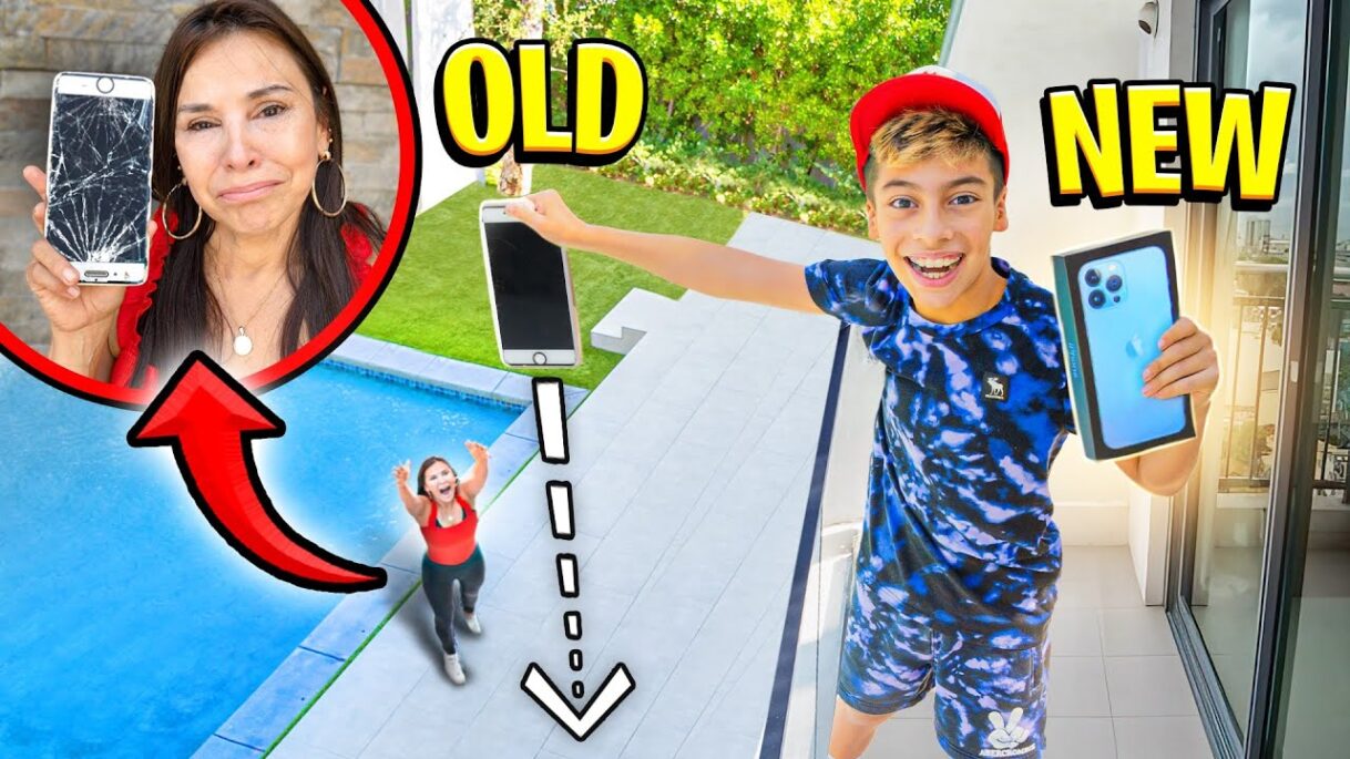 DESTROYING My Grandma’s PHONE & SURPRISING Her with New iPHONE 13! (SHE CRIED)