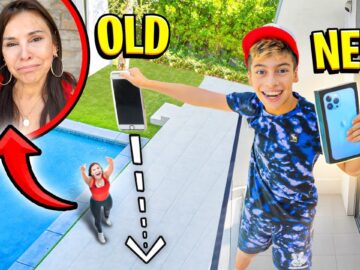 DESTROYING My Grandma’s PHONE & SURPRISING Her with New iPHONE 13! (SHE CRIED)