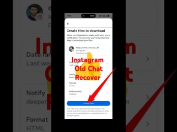 How To Recover Delete Chat On Instagram | Instagram old chat recovery #shorts