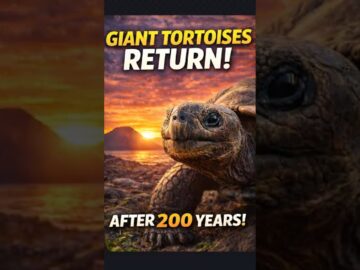 Giant Tortoises Return After 200 Years! Wildlife Comeback in the Galapagos #shorts