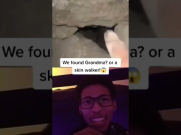 Grandma or skin walker? 😱 You decide! #shorts #reaction #scary #skinwalker #itssyberr #ItzSyberr