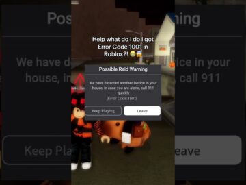 I FOUND ERROR CODE 1001 ON ROBLOX #robloxgamer #roblox #robloxhorror