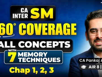 Bas Itna Kar Lo | Target 70%+ in SM 💯 | CA Inter SM 360 Marathon Part 1 | Chap 1, 2, 3 | Sep’26