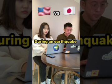 【Culture of Japan】During the earthquake US vs Japan!! #Shorts