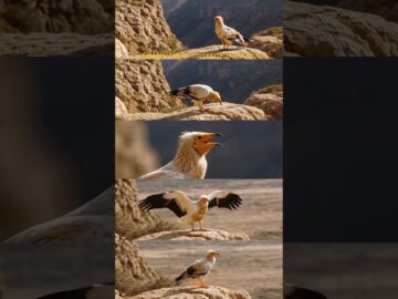 Egyptian Vulture (Neophron percnopterus) #birds #birdspecies #eagle #birdsounds