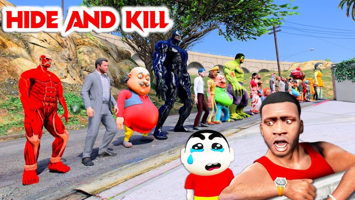 GTA 5 Bangla – Franklin And Shin-chan Playing Hide And Kill With Others – GTA V