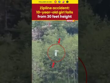 Manali Zipline Accident Video: 10-year-old girl falls from 30 feet height #zipline #shorts