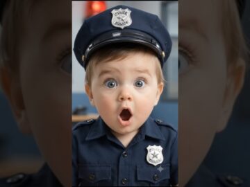 Baby Police Solves the Donut Mystery… But Look at His Face! 😂🍩 #Shorts #aibaby