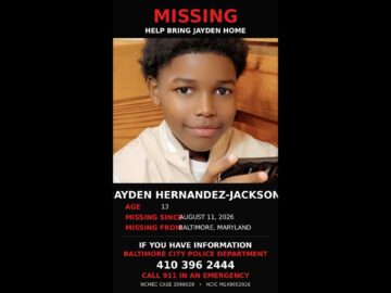 PLEASE HELP FIND 13 YEAR OLD JAYDEN HERNANDEZ JACKSON MISSING IN BALTIMORE